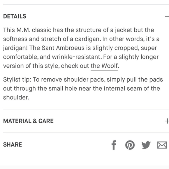 M.M Lafleur The Sant Ambroeus Jardigan Cardigan Jacket - Picture 10 of 11